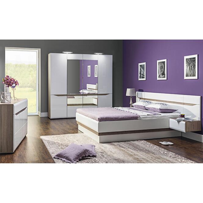 Ágy Lionel Li12/180 tölgy S./ Fehér,4