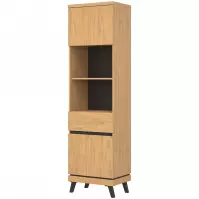 Regál Ate At07 Tölgy/fekete