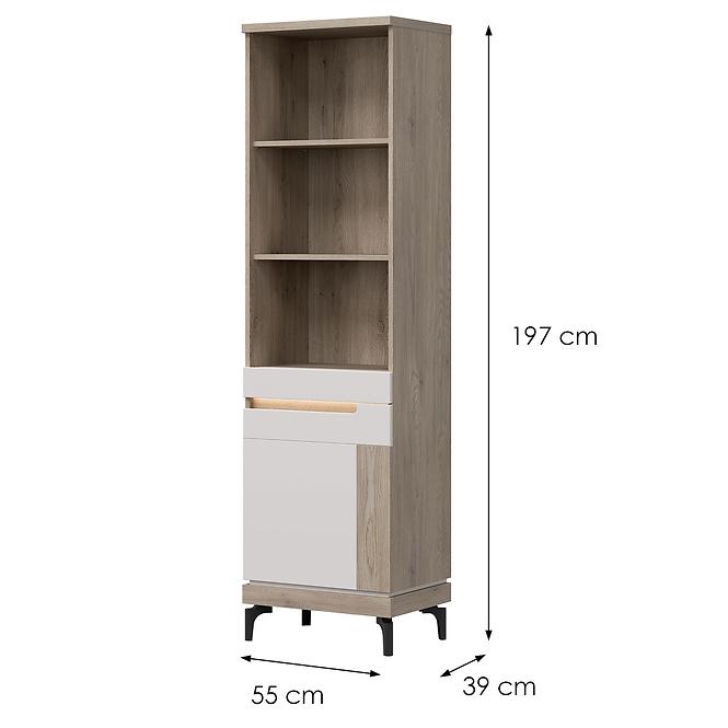 Regál P Aston An08 Tölgy/Kasmír