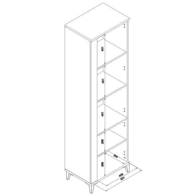 Regál Snobi Sb10 Tölgy Craft/alpesi fehér