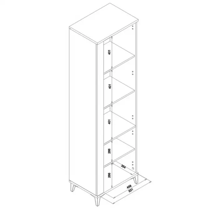 Regál Snobi Sb10 Tölgy Craft/alpesi fehér,3