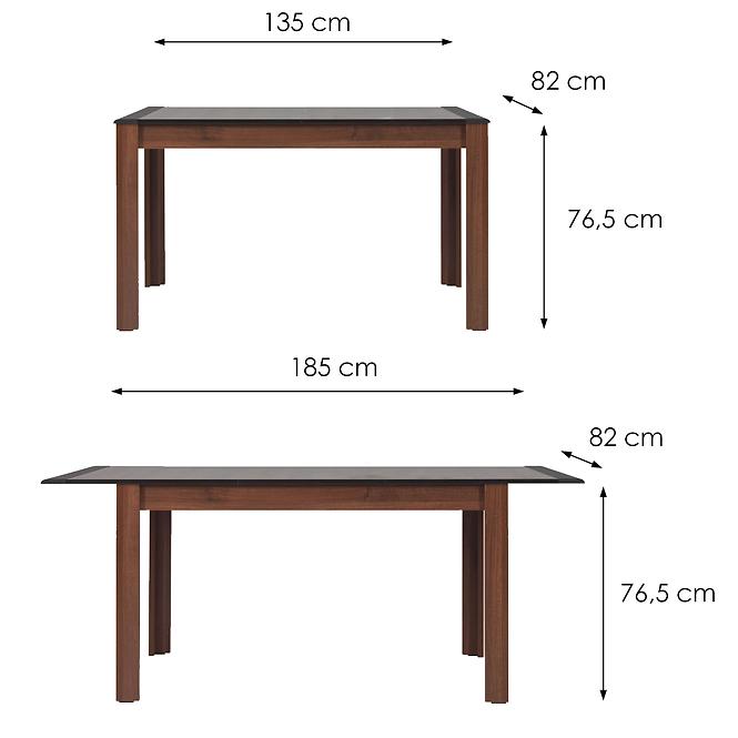 Asztal Naomi Na-12 Dió/Wenge