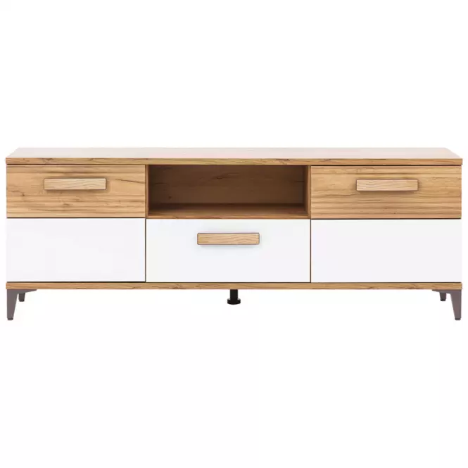 Szekrény RTV Snobi Sb01 Tölgy Craft/Alpesi fehér