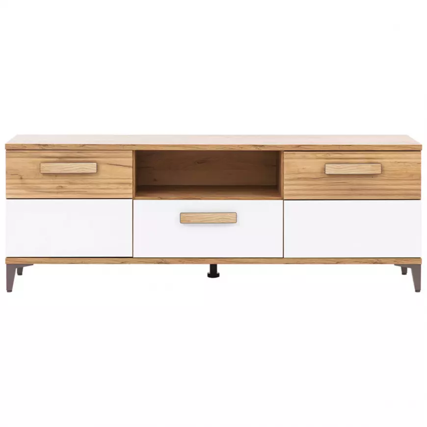 Szekrény RTV Snobi Sb01 Tölgy Craft/Alpesi fehér