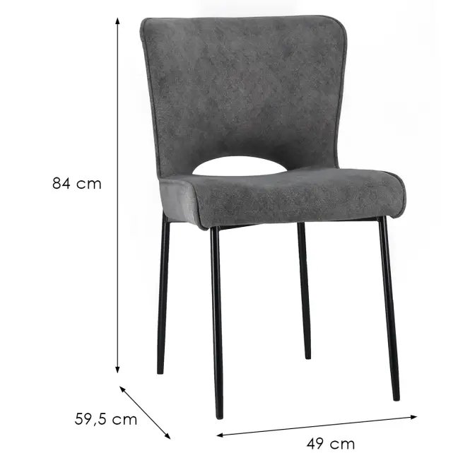 Szék Leilani 9445 szürke,2
