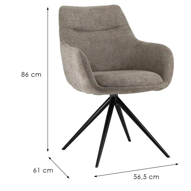 Szék Irodai Everly W. Armrest 9590 barna