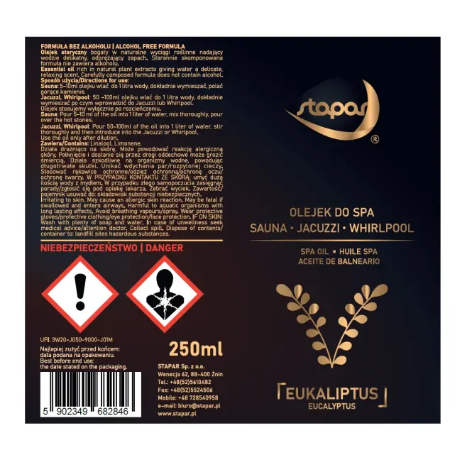Illatolaj Gyógymedencékhez 250ml Eukaliptusz,2
