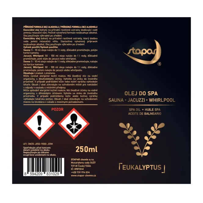 Illatolaj Gyógymedencékhez 250ml Eukaliptusz
