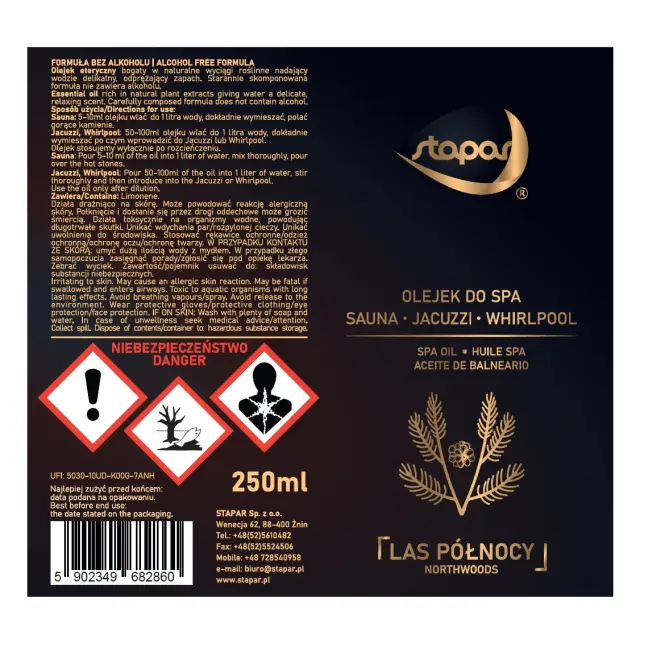 Illatos olaj medencékhez Spa 250ml Northern Forest