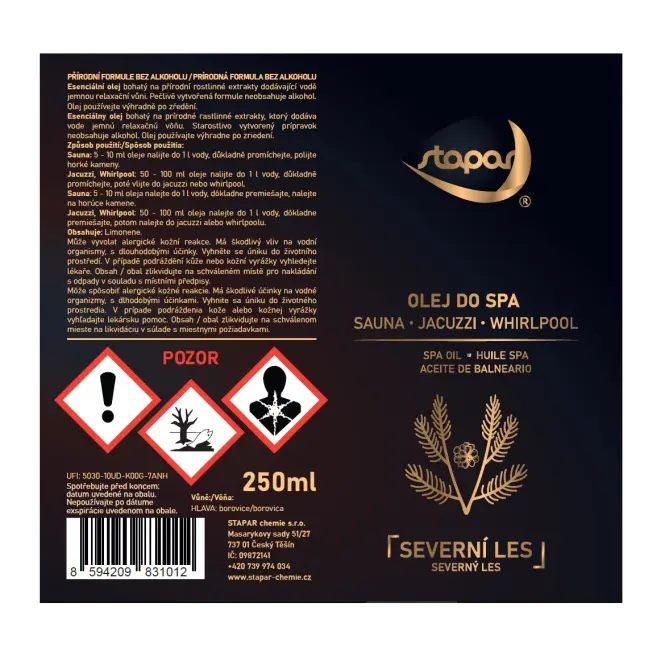 Illatos olaj medencékhez Spa 250ml Northern Forest,4
