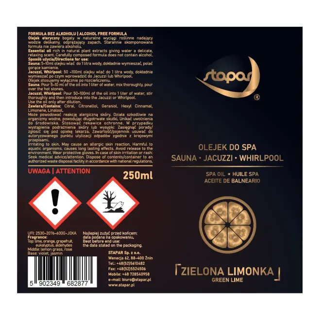 Illatolaj fürdőmedencékhez 250ml Lime,2