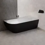 Kád Nelza 175x82 balos konglomerátum fekete/fehér matt