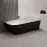 Kád Nelza 175x82 balos konglomerátum fekete/fehér matt