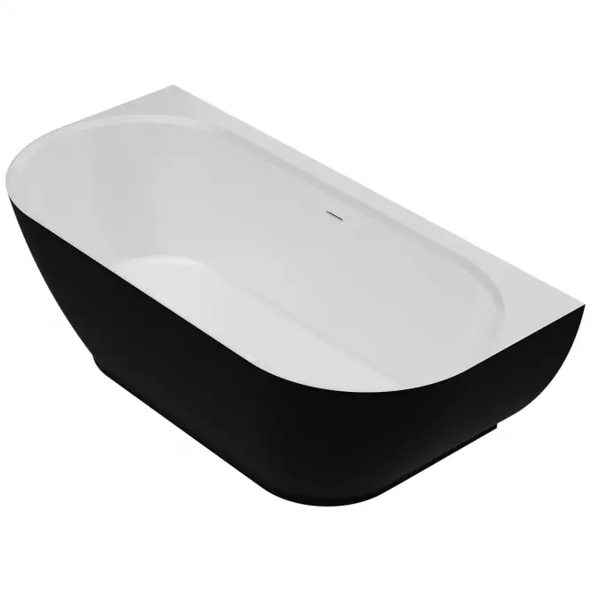 Kád Lesla 168x82 konglomerátum fekete/fehér matt