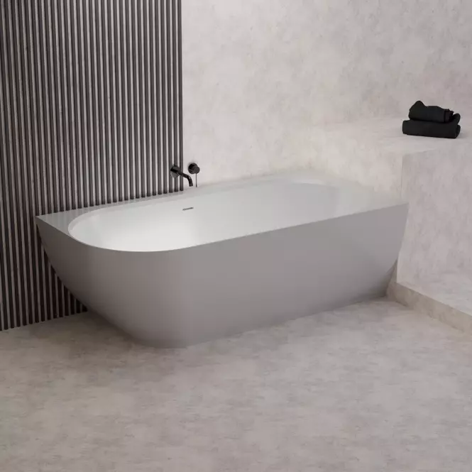 Kád Nelza 175x82 balos konglomerátum fehér matt