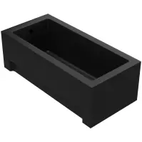 Kád Dora 150x70 fekete matt