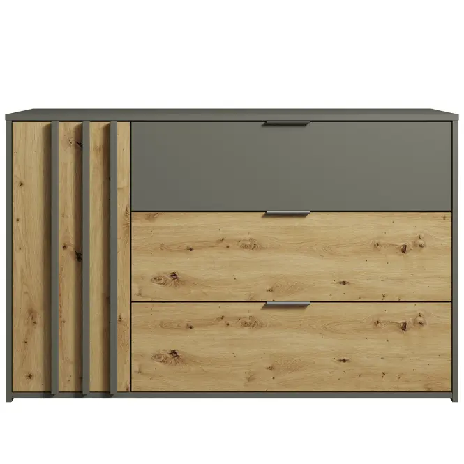 Komód Rimini 1d3sz Szürke/Tölgy Artisan,4