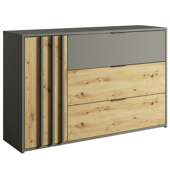 Komód Rimini 1d3sz Szürke/Tölgy Artisan,5