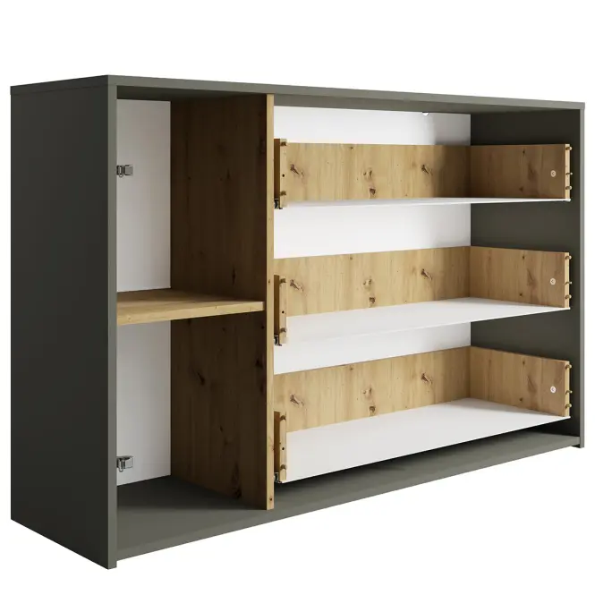 Komód Rimini 1d3sz Szürke/Tölgy Artisan,6