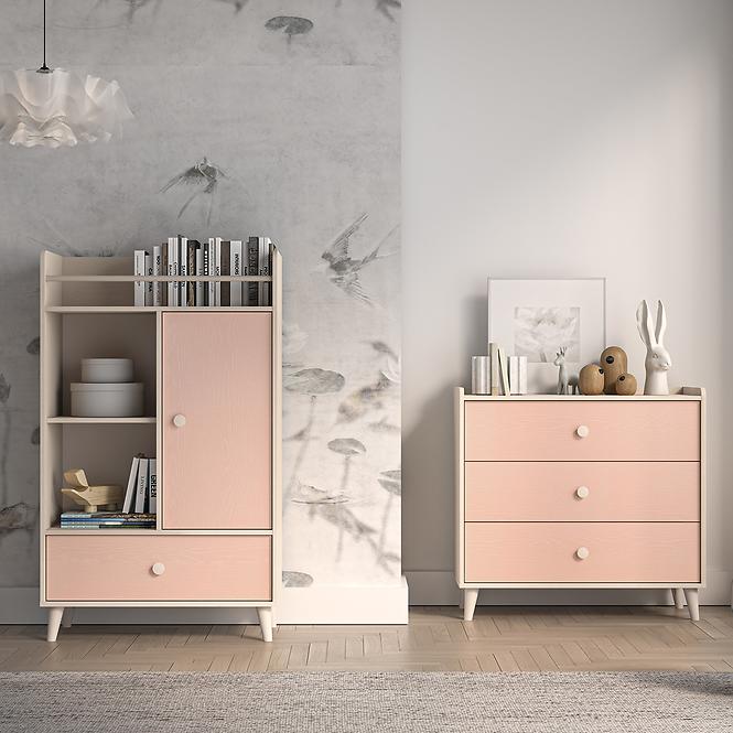Komód Mevel 04 Sivatagi Homok/Millenial Pink,10