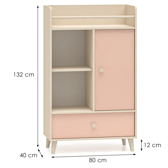 Komód Mevel 04 Sivatagi Homok/Millenial Pink