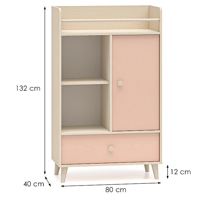 Komód Mevel 04 Sivatagi Homok/Millenial Pink