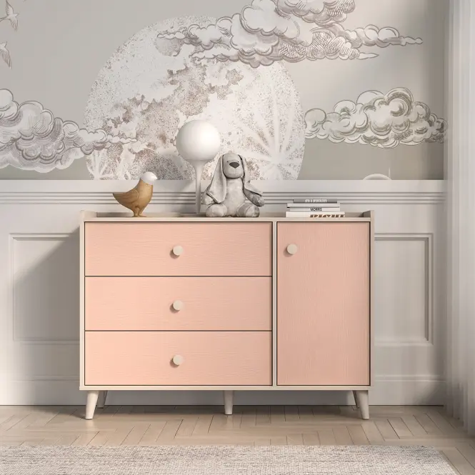 Komód Mevel 05 Sivatagi Homok/Millenial Pink,5