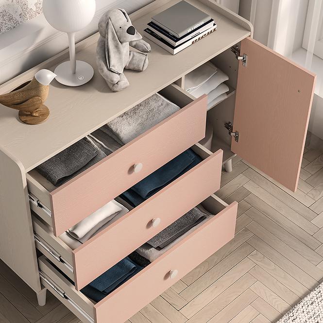 Komód Mevel 05 Sivatagi Homok/Millenial Pink,7