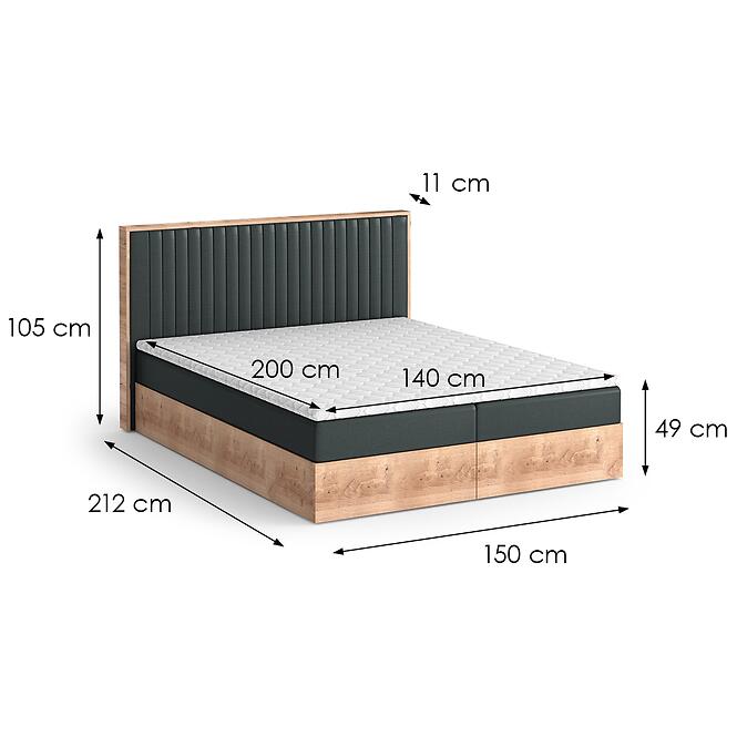 Ágy Peru topperrel 140 Vega 79