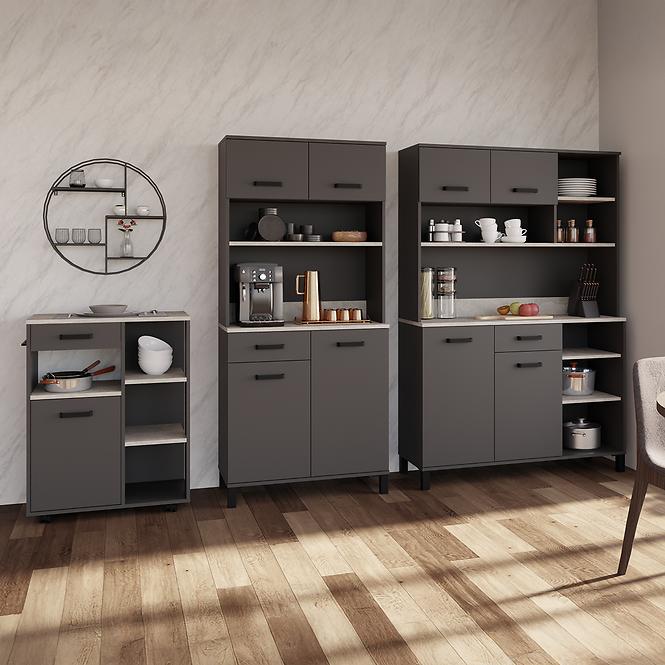 Pohárszék Linda antracit 80 (NESSA),4