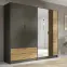 Szekrény Rimini 4d2s Szürke/Tölgy Artisan,8