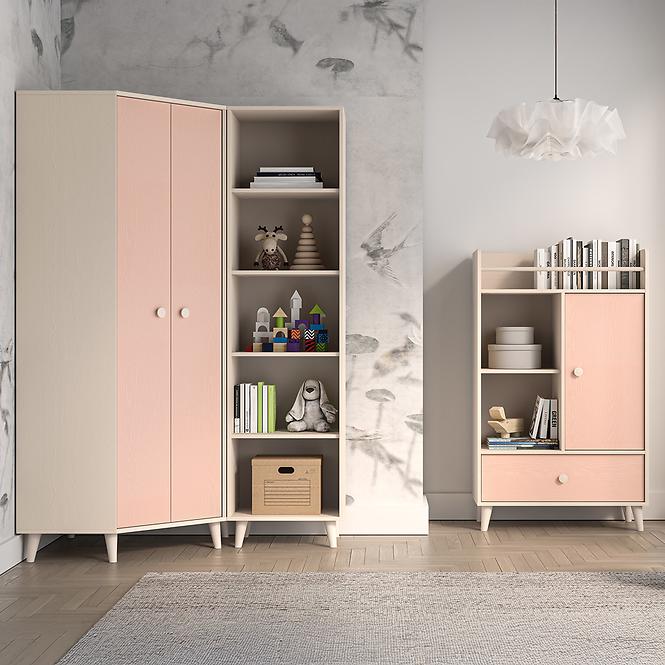 Szekrény  Mevel 01 Sivatagi homok/Millenial Pink