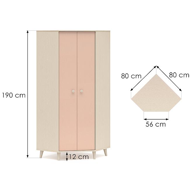Szekrény  Mevel 01 Sivatagi homok/Millenial Pink,7