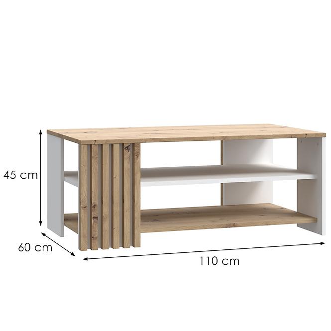 Dohányzóasztal Zaandam fehér/artisan CFTT5221-C881,3