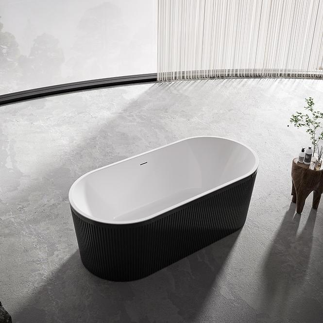 Szabadon álló kád Lux Black 170x80x58