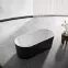Szabadon álló kád Lux Black 170x80x58,3