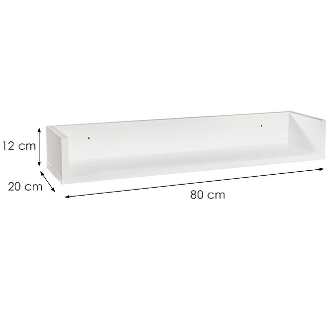 Falipolc 80 fehér Mat
