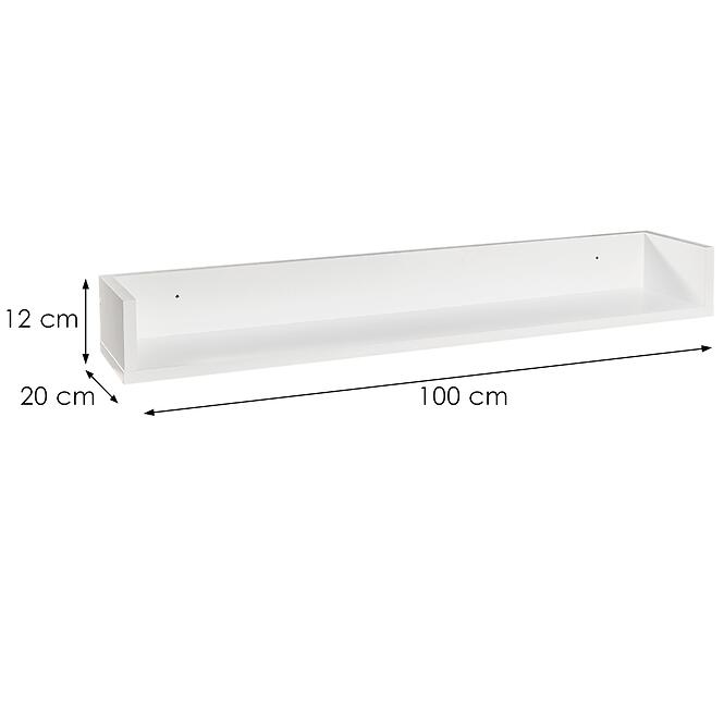 Falipolc 100 fehér Mat,2