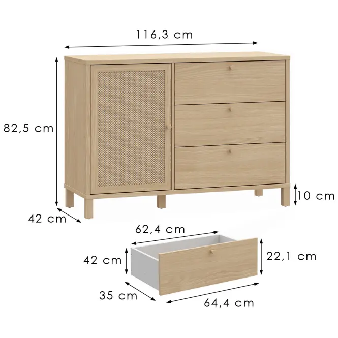 Komód Skelbit RTTK122L-D95D