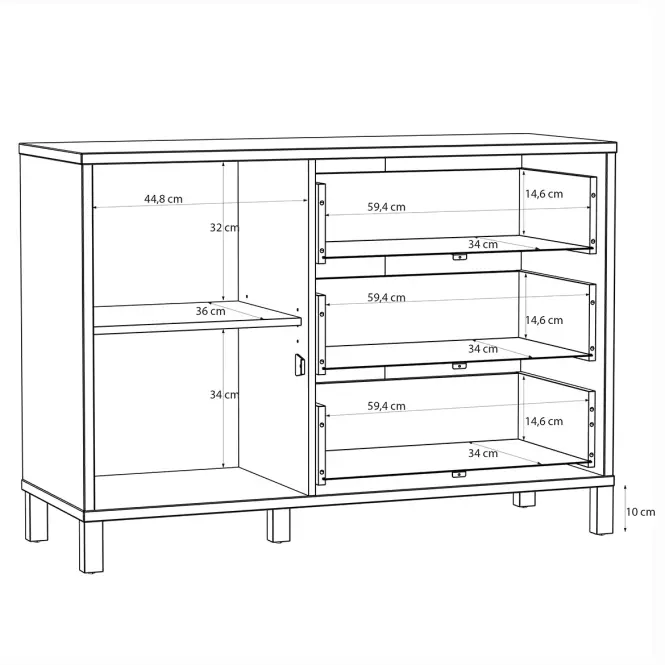Komód Skelbit RTTK122L-D95D,7