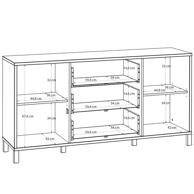 Komód Skelbit RTTK233-D95D