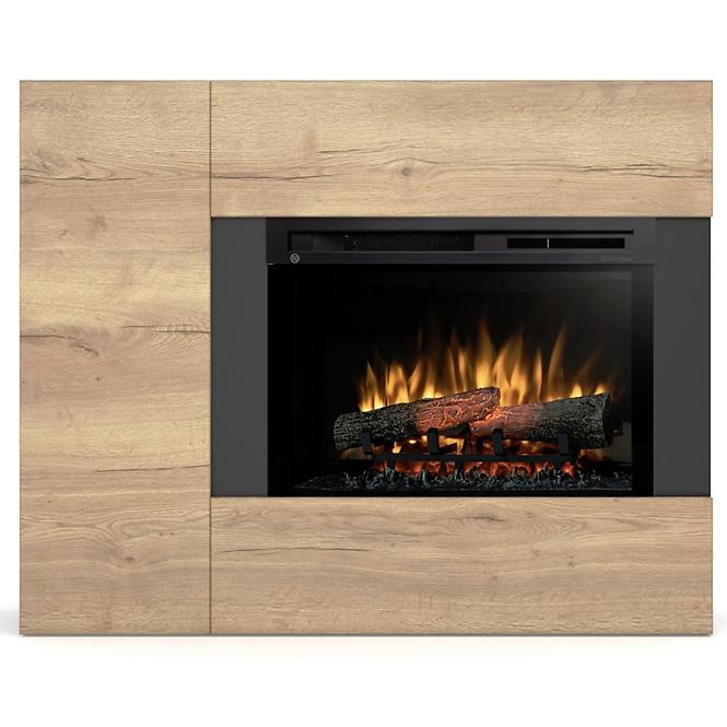 Elektromos kandalló Bia 26 fekete/világos tölgy