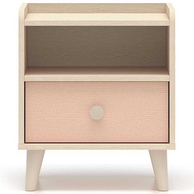 Éjjeliszekrény Mevel 10 Sivatagi homok/Mill. Pink,2