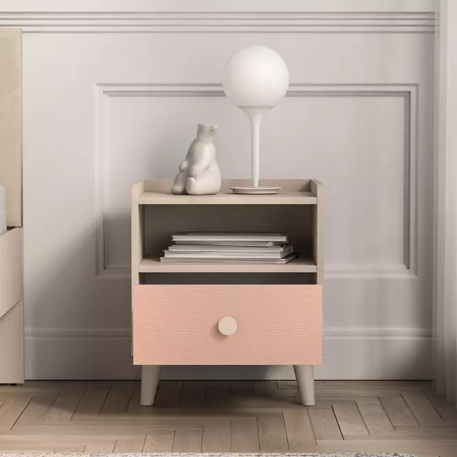 Éjjeliszekrény Mevel 10 Sivatagi homok/Mill. Pink,4
