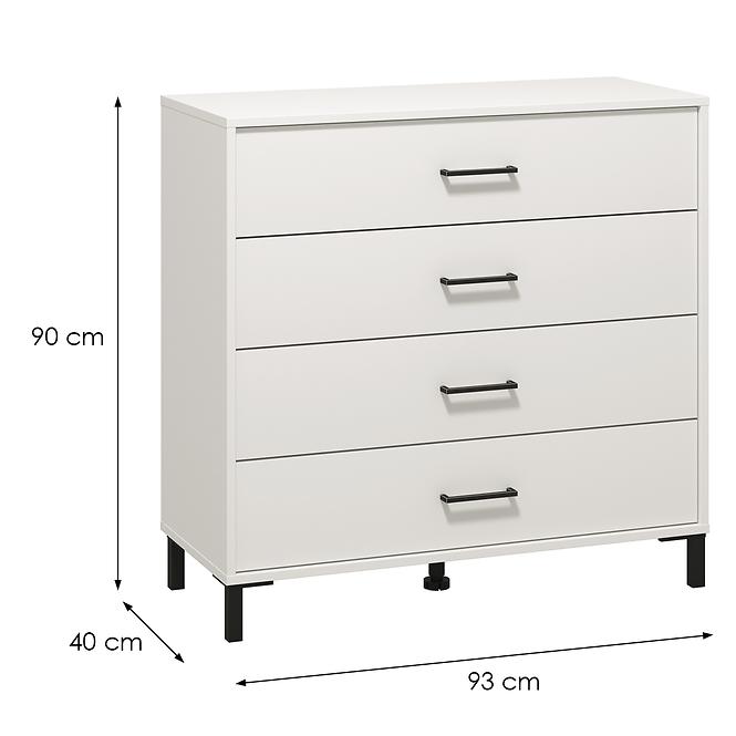 Komoda Vienne 4k Biała 11013600
