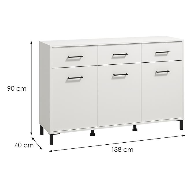 Komoda Vienne 3k3f Biała 11013601