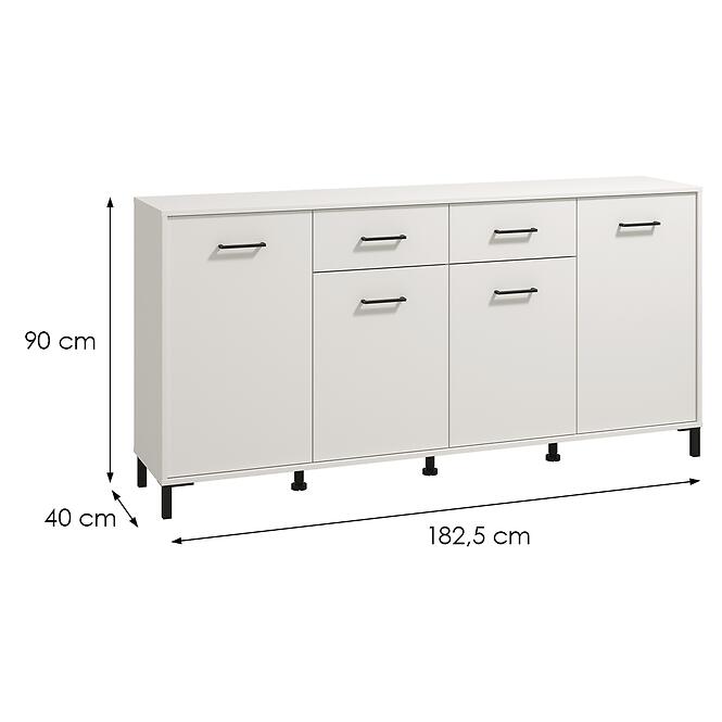 Komód Vienne 4k2f Fehér 11013602