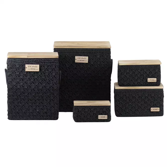 Horgolt téglalap alakú kosár xl.36,5×27,5 h4,2