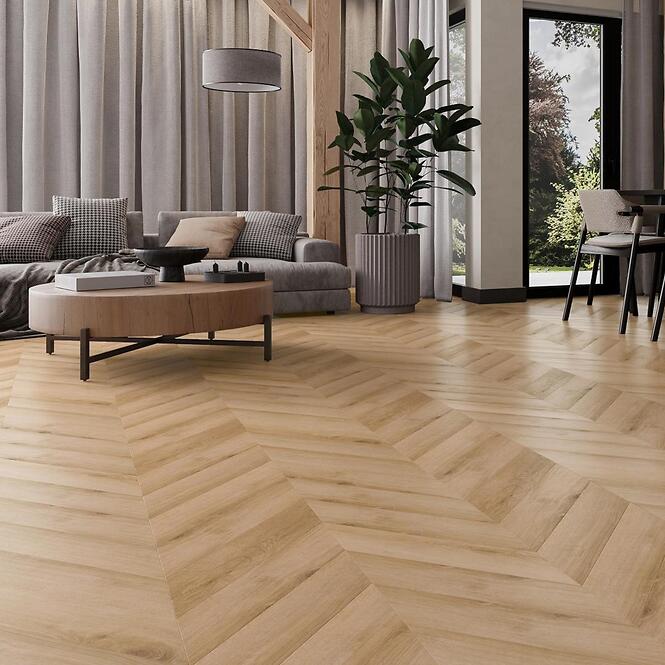 Vinyl padló SPC 91599 tölgy Riverton Chevron 4V 4,5mm 0,3mm,5