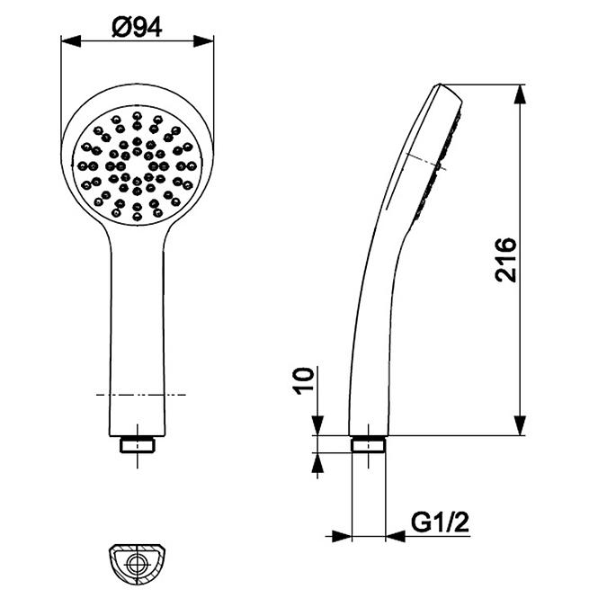 Zuhanyrózsa Sparc 1-F